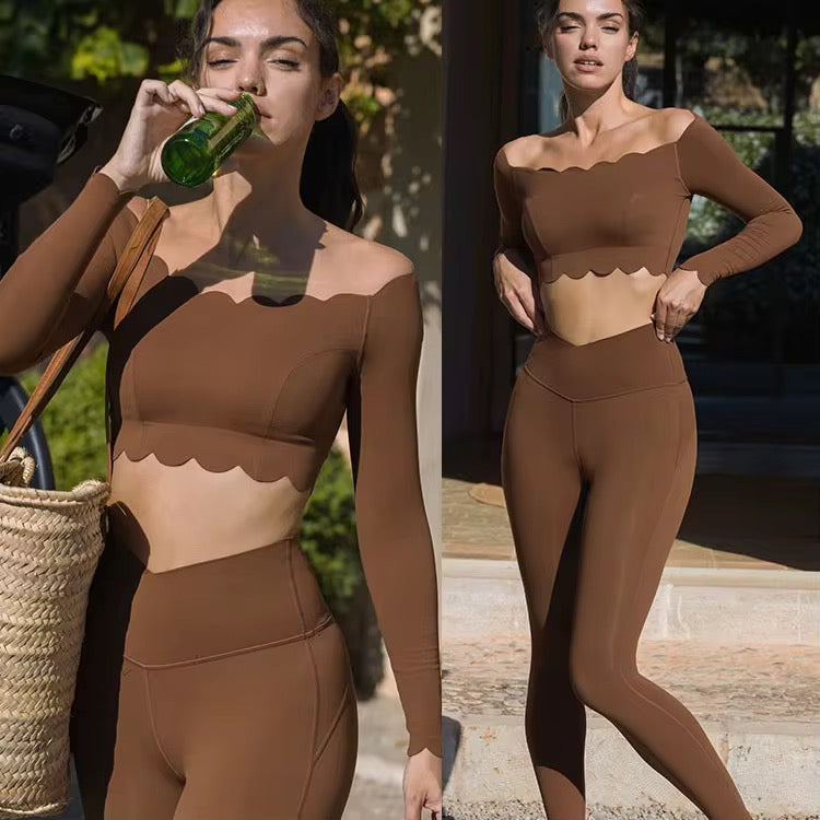 Top Flow manches longues - épaules dénudées