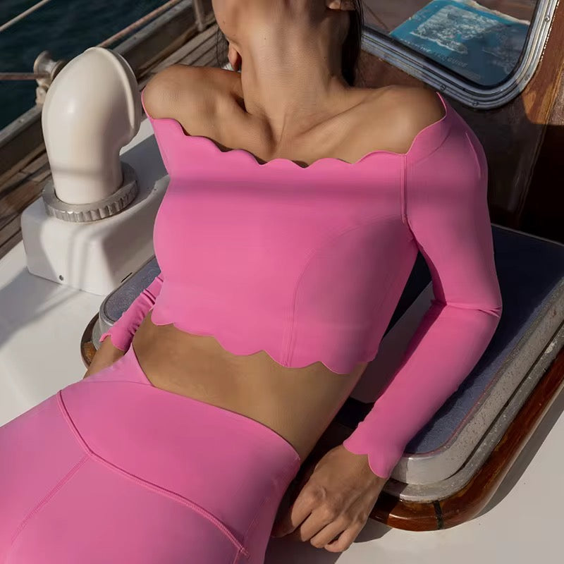 Top Flow manches longues - épaules dénudées