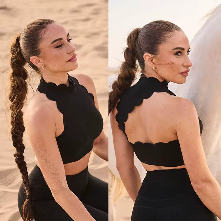 Brassière Flow col montant et dos asymétrique - maintien confortable