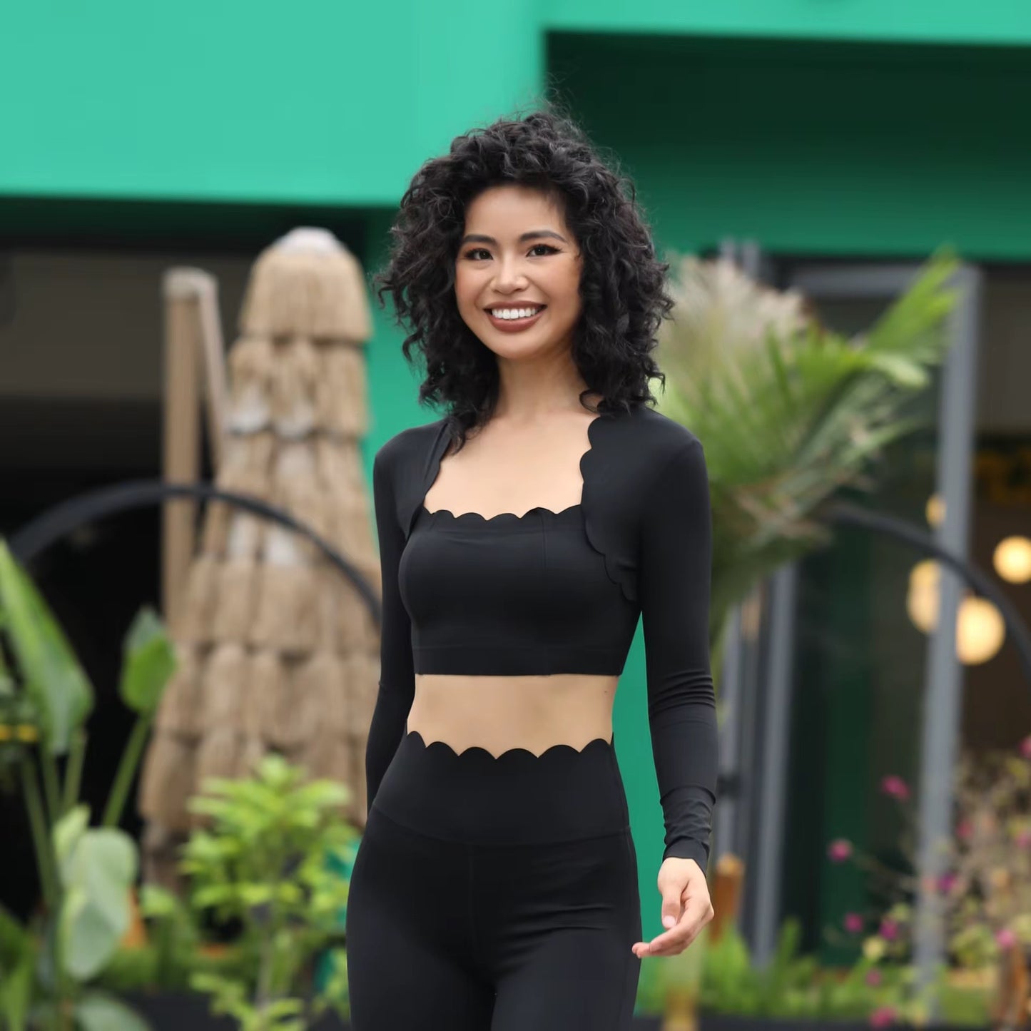 Top court Flow manches longues - col carré