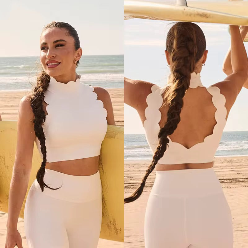 Brassière Flow col montant et dos ajouré - maintien confortable et design sculptant