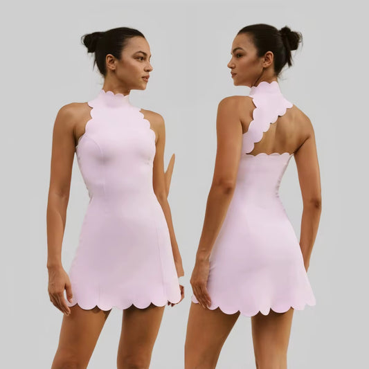 Robe Flow - Col haut et élégance sculptante